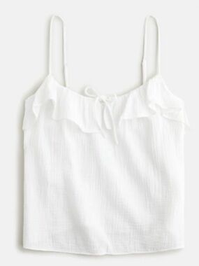 J. CREW Ruffle soft gauze camisole